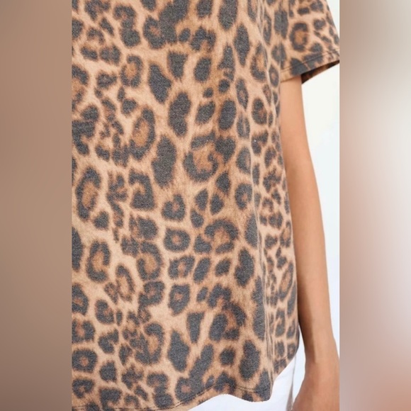 New! Found Denim Vintage Leopard/Pink Ringer T Shirt Size Large 🐆 - Picture 11 of 13